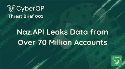 nazapi|Naz.API Leaks Data from Over 70 Million Accounts